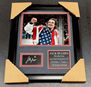 Jack Hughes Autographed Facsimile Laser Engraved 2026 USA Olympic Gold Team USA Framed 8x10