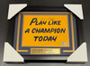 Lou Holtz Notre Dame Signed Autographed Play Like A Champion 8x10 Framed Photo BAS Beckett Holo