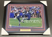 MALCOM BUTLER AUTOGRAPHED XLIX GW INTERCEPTION PATRIOTS 16X20 PHOTO FRAMED JSA