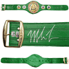 MIKE TYSON AUTOGRAPHED GREEN WBC WORLD CHAMPIONSHIP BELT BECKETT WITNESS MIKE TYSON AUTOGRAPHED GREEN WBC WORLD CHAMPIONSHIP BELT BECKETT WITNESS