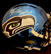 Brian Bosworth Autographed Full Size Seattle Seahawks Chrome Helmet Jsa Coa Fs