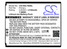 Highscreen  Prime L Mobile, Smartphone Battery For  Prime L