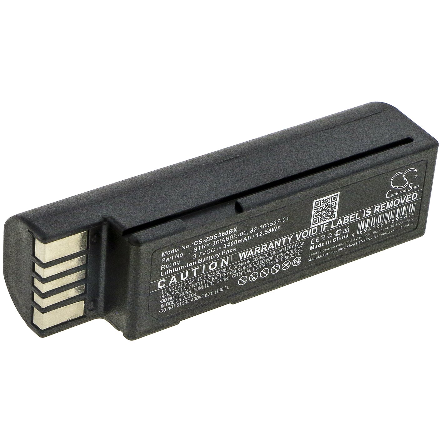 Zebra 82-166537-01, BT-000341-01, BTRY-36IAB0E-00 Barcode Scanner