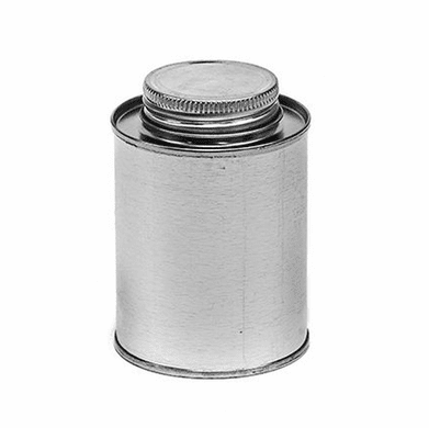 1/2 Pint | 8oz Round Steel Tin Coated Metal Cans & Flat Utility Screw-Top, 10 Pk