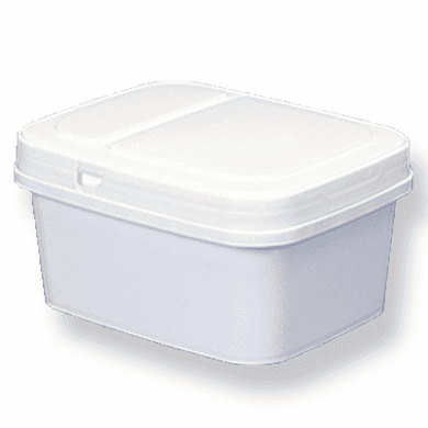 1 gal. short Square Ez Stor Bucket Pail and lid, 12 Pack | Included Reclosable Lids