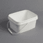 1 gal. short Square Ez Stor Bucket Pail and lid, 12 Pack | Included Reclosable Lids