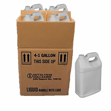 1 Gallon F Style Polyethylene Bottles with Shipping Boxe,4 Pack