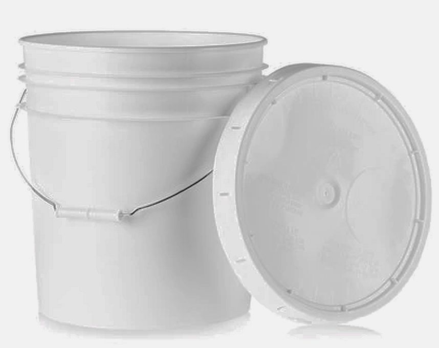 1 Gallon White Bucket with Lid Per 6 Pack Free Shipping