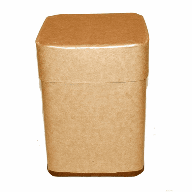 10 Gallon Square All-Fiber Corrugated Cardboard Drum With  Corrugated Cardboard Lid