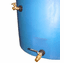 100 Gallon  Emergency Water Storage Tank | Plastic Water Storage Storage | 30" Diameter x 42" Height-Light Blue