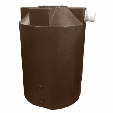 100 Gallon Plastic Rain Water Storage Tank | Rainwater Harvesting | 30" Diameter x 42" Height 