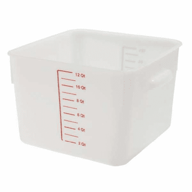 12 Quart Polyethylene Rubbermaid Square Food Storage Containers - 6 pack -