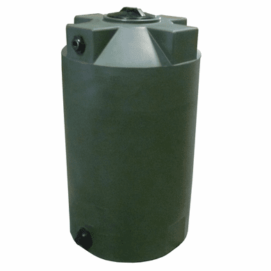 125 Gallon Plastic Water Storage Tank | Long-Term Water Storage | 30" Diameter x 50" Height