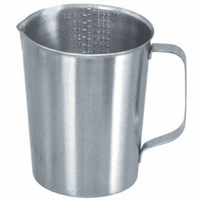 128 oz Graduated Stainless Steel Measures - Ideal for food products