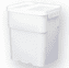 13 gal.Square Ez Stor Bucket Pail and lid,  Recessed handle and Lid | Included Reclosable Lid