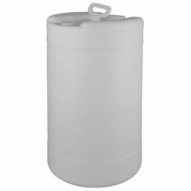 15-Gallon White HDPE Water Barrel<br>BPA-Free, Food-Grade, UN/DOT Certified