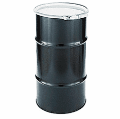 16 Gal Steel Drum Open-head-black