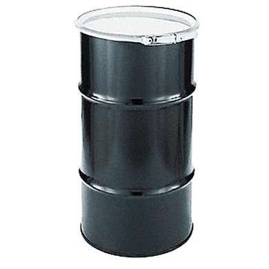 16 Gal Steel Drum Open-head-black