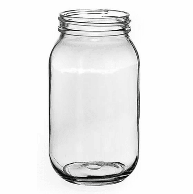 16 oz Economy Glass Jars | Wide Mouth Glass Jar - 63-400 mm |24 Case Pack