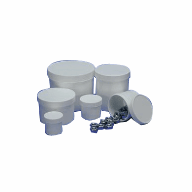 16 oz Polypropylene Wide Mouth Jars, 140 Case Pack - FDA Compliant, White with 89-400 Cap