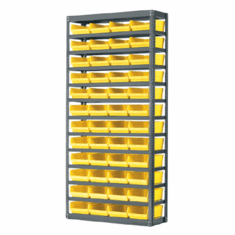 18" Multi-Bin Steel Shelving System For Bin 830318 Red 11 Shelves