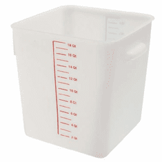 18 Quart Polyethylene Rubbermaid Square Food Storage Containers -6 Pack -