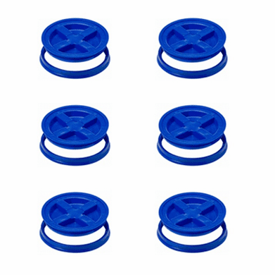 2 Gallon Blue Gamma Seal Lid-6 Pack Discontinued