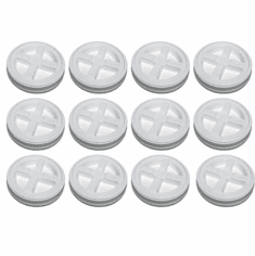 2 Gallon White Gamma Seal Lid-12 Pack  | <br><font color="red">Free Shipping </font>