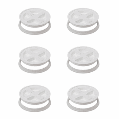 2 Gallon White Gamma Seal Lid-6 Pack | <br><font color="red">Free Shipping </font>