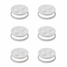 2 Gallon White Gamma Seal Lid-6 Pack | <br><font color="red">Free Shipping </font>