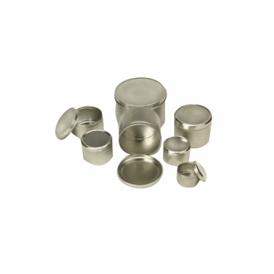 2 oz Bottom Deep Industrial Round Seamless Tins,100 Pack