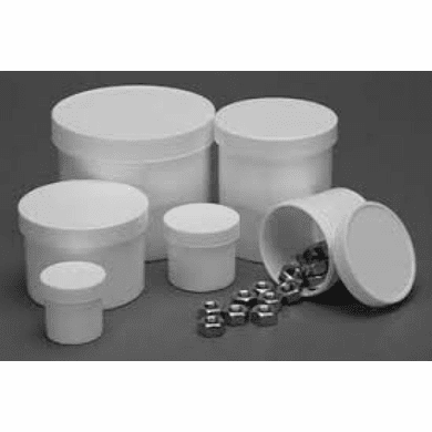 2 oz Polypropylene Wide Mouth Jars, 637 Case Pack - FDA Compliant, White with 53-400 Cap
