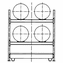 4-Drum Horizontal Rack with Spill Containment Sump | Galvanized Steel