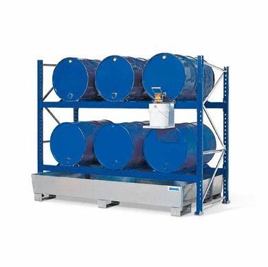 2 x 3-drum horizontal  96 x 36 x 96  6 Drum Containment Rack Systems Flexible Storage