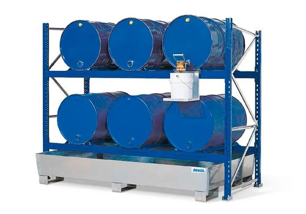 6-Drum Capacity Rack & Sump - OSHA Approved Safety Design