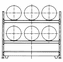 2 x 3-drum horizontal  96 x 36 x 96  6 Drum Containment Rack Systems Flexible Storage