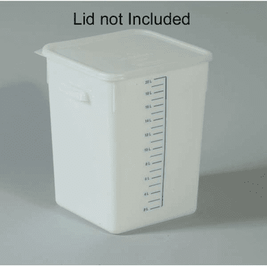 22 Quart Polyethylene Rubbermaid Square Food Storage Containers -6 Pack -