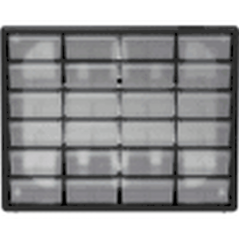 AkroMils 10124 Plastic Drawer Parts Black, 20"W x 63/8"D x