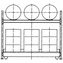 3-drum horizontal 6-drum vertical  96 x 36 x 96 - 9 Drum Containment Rack Systems