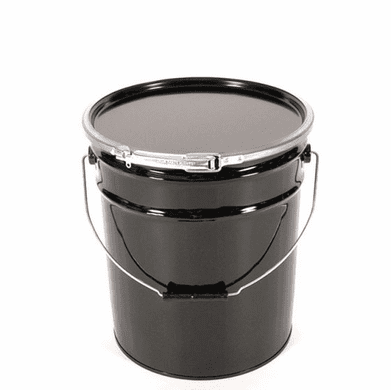 3 gallon pail w/lever lock ring/cover Rust-Inhibitor Lining,Black