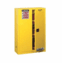 30 Gal 44x43x18, Self-Close Justrite Flammable Liquid Storage Cabinet | Self Closing Sliding Door