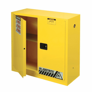 30 Gallon 44x43x18, Justrite Manual Flammable Storage Cabinet