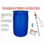 30 Gallon Emergency Water Storage Barrel Combo Pack with Siphon Pump, Bung Wrench, and Purogene
