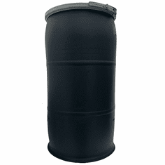 35 Gallon New Open Top Black Barrel<br><font color="red">Free Shipping </font>