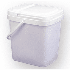 4.25 gal. Square Ez Stor Bucket Pail and lid, w/handle , 6 Pack | Included Reclosable Lids