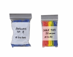 4 Mil  Ziplock Reclosable Poly Bags with White Block 3" x 5" Dimension