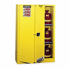 45 Gal 65x43x18, Slide Door, Self-Close Justrite Flammable Liquid Storage