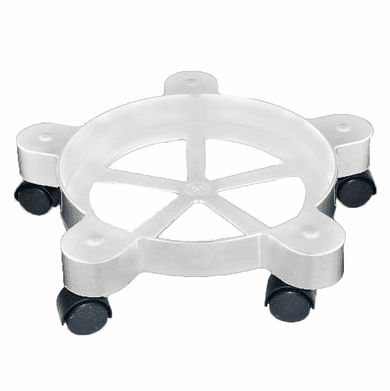 5-6 Gallon Chemical Resistant Multi Use Pail Dolly White