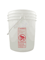 5 Gal Plastic Bucket Heavy Duty Premium  White 