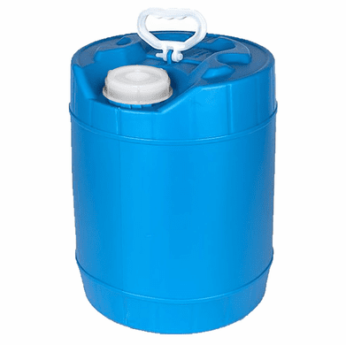 5 Gal Round HDPE Plastic Jug | blue | with screw cap